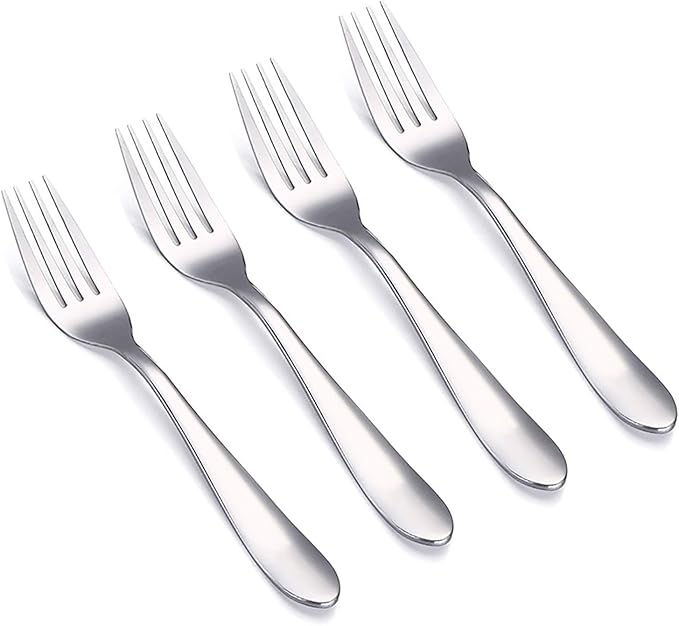 VANRA 4-Piece Children Forks Set Stainless Steel Kids Dinner Forks Child Silver Cutlery Set 5.7-inch (4 forks)