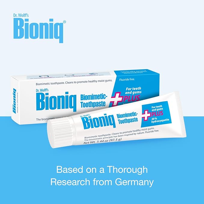 Bioniq Plus Biomimetic Toothpaste with 20 Percent Hydroxyapatite for Teeth and Gums I Clinically Tested I 3.44 oz (Pack of 3)