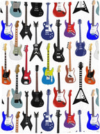 Electric Guitars Pattern Throw Blanket Music Soft Fleece Blanket Men Women Gift for Kids Boys Girls for Party Couch Sofa Bed Deco Blankets 50x40 Inch
