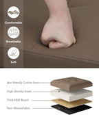 Storage Ottoman Bench, Folding Ottoman Foot Rest, End of Bed Bench,Storage Chest, for Living Room, Bedroom, Hallway, Entryway, Holds up to 700 lb (BROWN1, 43")