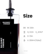 Olive Oil Dispenser for Kitchen, Cooking Oil and Vinegar Dispenser Set, Olive Oil Bottle, Soy sauce dispenser, coffee syrup bottles - 2 pcs, Black