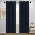 Easy-Going Blackout Curtains for Bedroom, Solid Thermal Insulated Grommet and Noise Reduction Window Drapes, Room Darkening Curtains for Living Room, 2 Panels(42x84 in, Navy)