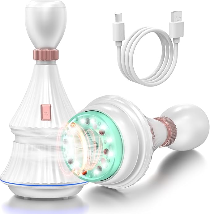 KTS Smart Cupping Therapy Set with Clean Base, 4-in-1 Electric Cupping Therapy Massager, Multi-Function Vacuum Therapy for Pain Relief, Blood Circulation