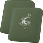 hyha Waterproof Couch Cushion Covers, Stretch Sofa Couch Seat Slipcover for Dog Washable, Non-Slip Waterproof Outdoor Cushion Covers for Patio Furniture Replacement (2 Pieces, Bronze Green)