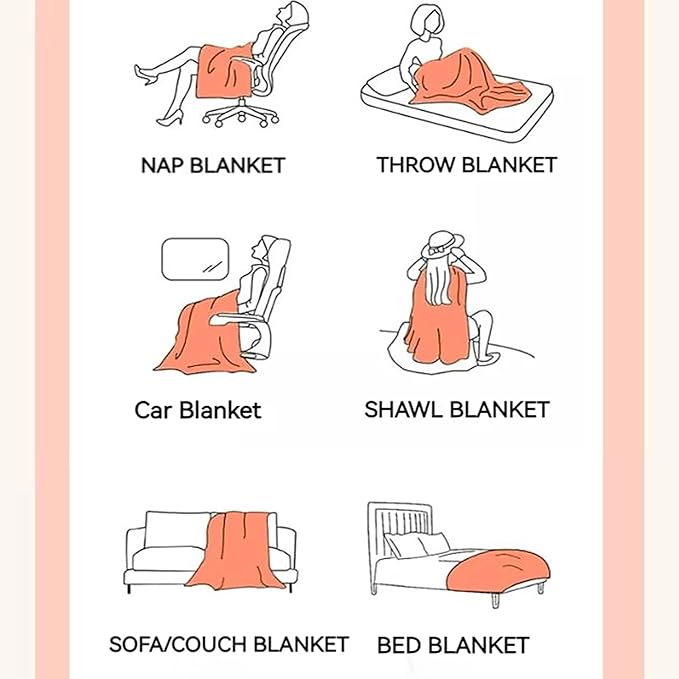 UKELER White Plush Furry Throw Blanket Super Soft Cozy Warm Blanket for Bed, Couch, Sofa, Office, Camping Shaggy Faux Fur Blanket Gift for Women, Men 50''x60''