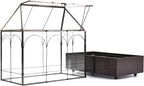 Large Tall Glass Plant Terrarium – House Succulent Terrarium Kit with Lip and Tray Glass Greenhouse Terrarium for Plant 9.5”X5.7”X11.4”