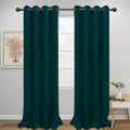 Easy-Going Blackout Curtains for Bedroom, Solid Thermal Insulated Grommet and Noise Reduction Window Drapes, Room Darkening Curtains for Living Room, 2 Panels (52x108 in,Deep Teal)