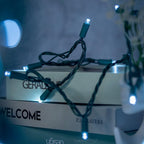 200 Count Cool White Wide Angle LED Christmas Lights, 66 ft Green Wire UL Certified Commercial Grade 5mm Holiday String Light Set (Cool White)