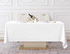 Surmente White Rectangle Tablecloth 60 x 120-inch Rectangular Polyester Table Cloth for Weddings, Banquets, or Restaurants