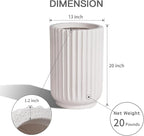 Classic Roman Column Style Planter | 20" Tall | Black & White Options | Ideal for Entrance & Living Room Corner | Durable Fiberglass Composite