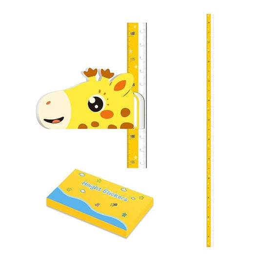 Kids Growth Chart Height Measure Wall Decal Animal Alphabet Stickers Giraffe Design Removable Wall Decorations