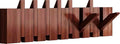Wall Mounted Piano Key Hanger | Flip Style Hook | Entrance Wall Art Hook, Made of Oak Wood (3 Times Painted, 4 Times Polished) (Walnut, 8Hooks)