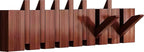 Wall Mounted Piano Key Hanger | Flip Style Hook | Entrance Wall Art Hook, Made of Oak Wood (3 Times Painted, 4 Times Polished) (Walnut, 8Hooks)