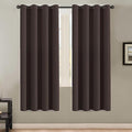 H.VERSAILTEX Thermal Insulated Blackout Curtains - Antique Copper Grommet Top Window Drapes - Chocolate Brown - 52" W x 72" L - (Set of 2 Panels)