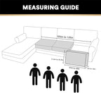 PrinceDeco Velvet Stretch Couch Cushion Cover Extra Large Cushion Slipcover for Chair Loveseat Sofa Cushion Furniture Protector Seat Cushion Sofa Cover (3 Piece XL Sofa Cushion Covers, Grey)