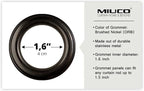 MIUCO Moroccan Embroidered Semi-Sheer Curtains Faux Linen Grommet Window Panels for Doors 52 x 95 Inch 2 Panels, Navy Blue