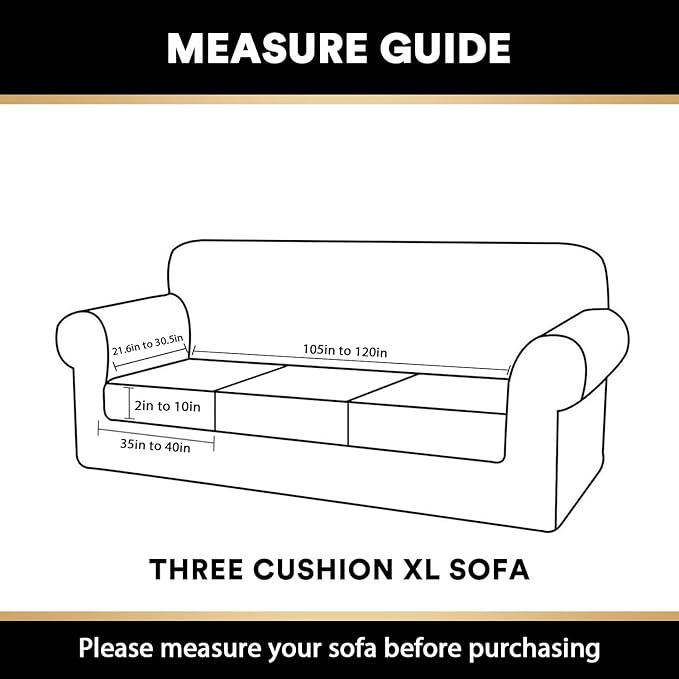 PrinceDeco Velvet Stretch Couch Cushion Cover Extra Large Cushion Slipcover for Chair Loveseat Sofa Cushion Furniture Protector Seat Cushion Sofa Cover (3 Piece XL Sofa Cushion Covers, Grey)