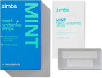 Zimba Coconut Flavored Teeth Whitening Strips | Vegan, Enamel Safe Hydrogen Peroxide Teeth Whitener for Coffee, Wine, Tobacco, and Other Stains | 14 Day Treatment | Coconut