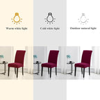 Joccun Chair Covers for Dining Room Set of 6,Dining Chair Slipcovers Stretch Dining Room Chair Covers Seat Protector,Washable Parsons Chair Cover for Home,Banquet(Wine Red,6 Pack)