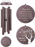 Personalized Wind Chimes, Sympathy Wind Chime Life Tree, Memorial Gifts Wind Chimes, in Loving Memory for Loss of Loved Dad/Mom, Commemorative Bereavement Condolences Gifts for Funeral