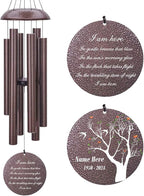 Personalized Wind Chimes, Sympathy Wind Chime Life Tree, Memorial Gifts Wind Chimes, in Loving Memory for Loss of Loved Dad/Mom, Commemorative Bereavement Condolences Gifts for Funeral