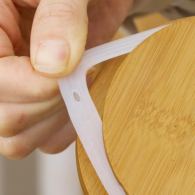 YYW Kitchen Canister Set for Countertop Set of 3, 9/28/45 oz Ceramic Food Storage Containers with Airtight Wood Lids, Food Saver Jars for Coffee, Tea, Candy, Flour(Three-piece suit in black)