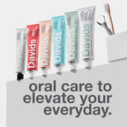 Davids Fluoride Free Toothpaste, Teeth Whitening, Antiplaque, SLS (Sulfate) Free, Promotes Enamel Health, Mouth & Gum Detox, EWG Verified, Natural Spearmint, 5.25oz, Made in USA