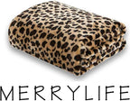MERRYLIFE Leopard Throw Blanket Decorative Fleece Throw | Ultra-Plush Colorful Oversized | Couch Blanket Travel Lap | Large Size(60" 90",Cheetah)