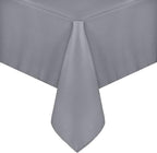 sancua Rectangle Tablecloth - 90 x 132 Inch - Water Resistant Spill Proof Washable Polyester Table Cloth, Decorative Fabric Table Cover for Dining Tables, Buffet Parties and Camping, Light Grey