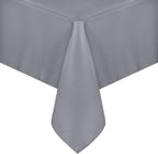 sancua Rectangle Tablecloth - 54 x 120 Inch - Water Resistant Spill Proof Washable Polyester Table Cloth, Decorative Fabric Table Cover for Dining Tables, Buffet Parties and Camping, Light Grey