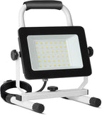 UFOND 4000 Lumen LED Work Light with Stand,40W Waterproof Portable Flood Lights, Worklight Brightness Angle Adjustable, with Switch Power Cord, Suitable for Construction Sites, Garage Workshop