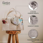 Parker Baby Diaper Caddy - Nursery Storage Bin and Car Organizer for Diapers and Baby Wipes - White, Regular
