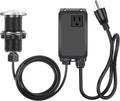 Garbage Disposal Air Switch Kit, Garbage Disposal Button, Sink Top Waste Disposer On/Off Switch, UL Listed Air Switch Compatible with All Garbage Disposals (Brushed Stainless Steel）