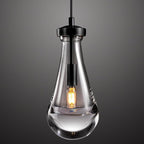Modern Raindrop Pendant Lights, Pendant Lights for Kitchen Island, Black Brass Base Dining Room Light Fixtures, Interior Chandelier in The Living Room Hallway, Including Bulb