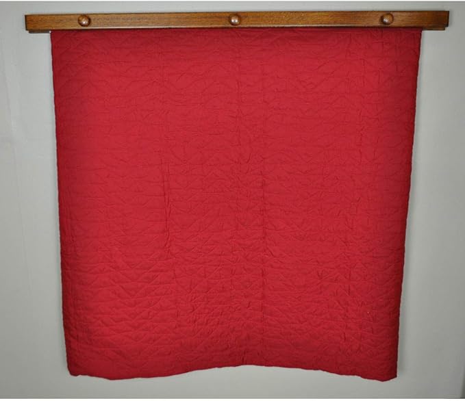 RRD Quilt Hanger for Wall for Display (30") Amish Made Wooden Quilt Rack Wall Mount - Rustic Tapestry Quilt Wall Hangers (Maple Wood, Coffee Stain, 30" Long)
