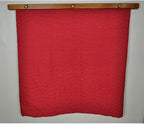 RRD Amish Made Wooden Quilt Rack Wall Mount - Rustic Tapestry Hangers for Rugs, Tapestries & Quilts - Cherry Wood, Cherry Stain, 54' Long