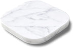 𝐋𝐮𝐱𝐮𝐫𝐲 𝐈𝐭𝐚𝐥𝐢𝐚𝐧 100% Marble Tile Coasters – Set of 4 – Square Modern Bar Coasters for Drinks, Coffee –Stone Holder for Home Décor, Housewarming Gifts (Carrara White)