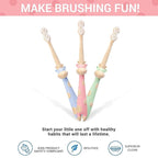 ROARex Vegan Eco Friendly All Natural Kids Toothbrush Made from Plants – Sweet Baby Giraffe | 100% Biodegradable and Compostable | 1% for The Planet Product
