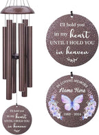 Sympathy Wind Chimes, Personalized Butterflies Wind Chimes for Loss of Loved Dad/Mom, Memorial Sympathy Gifts for Funeral, in Loving Memory of Husband/Wife