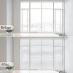 Window Privacy Film with Installation Tools, Stripe Window Film, Static Cling, Anti UV, Heat Control, Ideal for Home Shower Office Glass Door (Stripes Pattern, 29.6X78.7Inch)