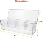 Estilo 4 Section Condiment on Ice, Clear (1-(Pack))