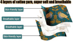 MSGKV Boho Throw Blanket 100% Cotton Blankets for Bed Couch 60''x80'', Soft Summer Blanket Travel Boho Quilt Muslin Blanket Home Decor Farmhouse Warm Throws Gifts for Women Mom