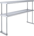 AmGood Double OverShelf Stainless Steel NSF - Many (48" Long x 12" Deep)