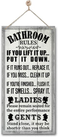 Rustic Bathroom Decor, Western Bathroom Decor, Funny Bathroom Signs Wall Decor, Bathroom Decor, Farmhouse Bathroom Decor, Country Bathroom Decor, Bathroom Signs, Bathroom Rules Wall Décor J1