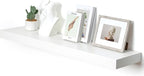White Floating Shelves for Wall - 48 Inch Wide x 12 Inch Deep Wall Shelves Set of 1 - Rustic Wood Shelves for Living Room, Bathroom, Laundry Room, Bedroom, Kitchen, Home Office