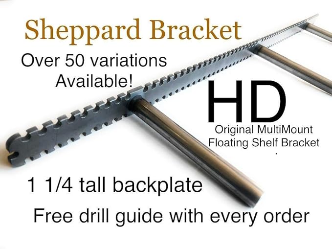 Floating Shelf Brackets - Sheppard Brackets - Easy Install - Heavy Duty (10 Inch)