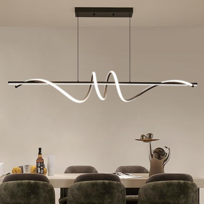 Modern Chandelier, Dimmable LED Pendant Light, Ring Chandelier for Living Room, Dining Room, Kitchen, Bedroom