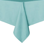 sancua Rectangle Tablecloth - 60 x 84 Inch - Stain and Wrinkle Resistant Washable Spring Table Cloth, Decorative Fabric Table Cover for Dining Tables, Buffet Parties and Camping, Turquoise