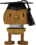Hoptimist Student IQ Bumble, Woody Brown, Home Decor Ornament - Scandinavian Design, Wood W/Metal Spring, Small - Creates Cheerful Movement