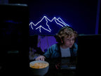 Ulalaza LED Decorative Lights USB Mountains Sunrise Sunset Led Neon Signs Home Decoration Wall Art Holiday Gift Brightness Adjustable 16.5''x9.5''
